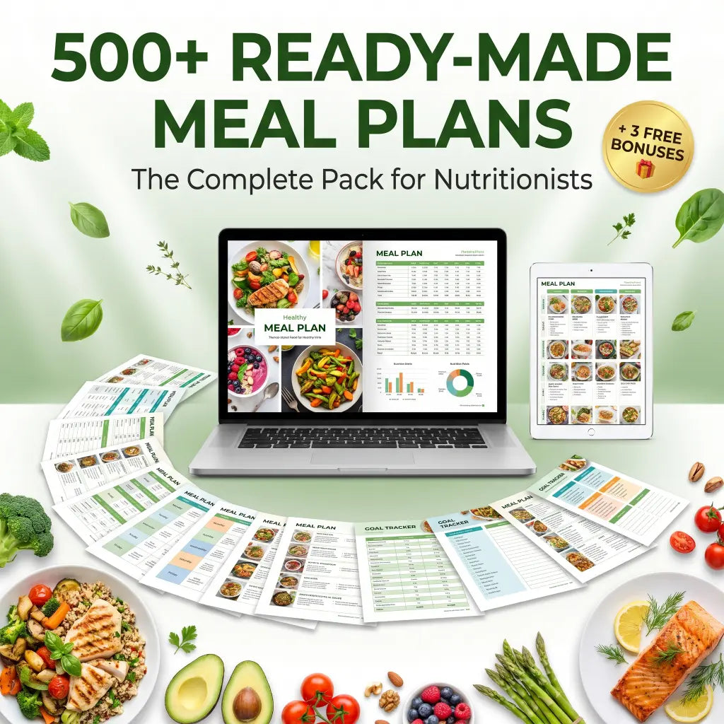 Más de 500 planes de comidas listos para nutricionistas + 3 bonificaciones gratis 🎁